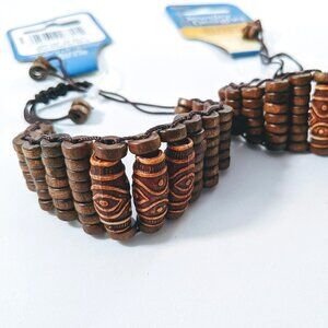 NWT Darice Natural Wood Bracelets